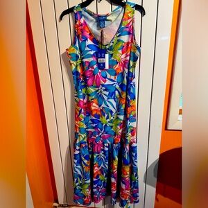 Caribbean Joe Dresses | Caribbean Joe Floral Maxi Tank Dress | UPF 50 | Size M